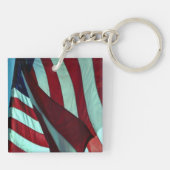 Porte-clés Drapeau patriotique américain (Dos)