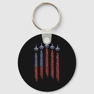 Porte-clés Drapeau patriotique américain 4 juillet Fête de l'