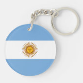 Porte-clés Drapeau patriotique argentin (Dos)