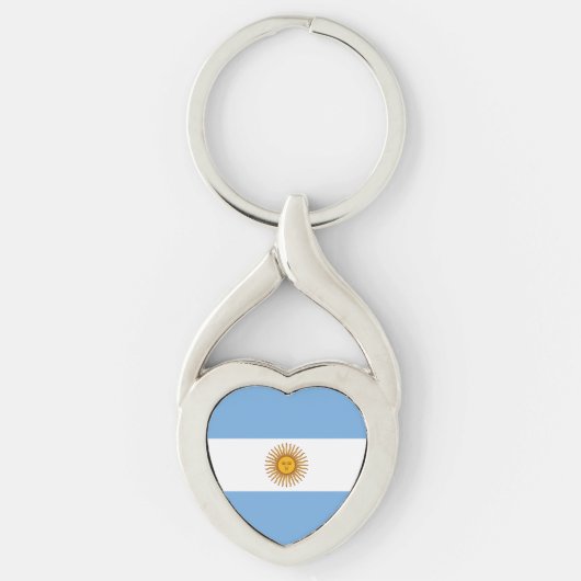 Porte-clés drapeau patriotique argentin (Devant)