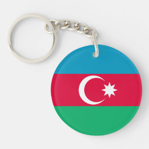 Porte-clés Drapeau patriotique azerbaïdjanais
