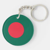 Porte-clés drapeau patriotique bangladais (Dos)