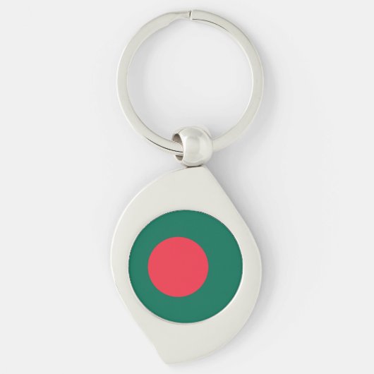 Porte-clés drapeau patriotique bangladais (Devant)