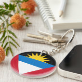 Porte-clés Drapeau patriotique d'Antigua-et-Barbuda (Devant droit)