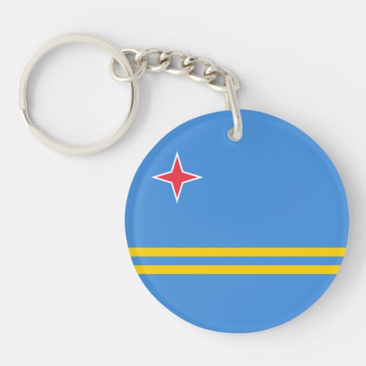Porte-clés Drapeau patriotique d'Aruba (Devant)