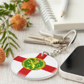 Porte-clés Drapeau patriotique d'Aurigny (Devant droit)