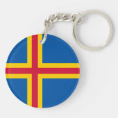 Porte-clés Drapeau patriotique des îles Åland (Dos)