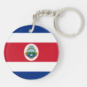 Porte-clés Drapeau patriotique du Costa Rica (Dos)