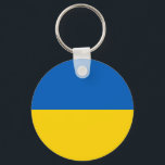 Porte-clés Drapeau patriotique ukrainien<br><div class="desc">Drapeau patriotique de l'Ukraine.</div>