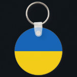 Porte-clés Drapeau patriotique ukrainien<br><div class="desc">Drapeau patriotique de l'Ukraine.</div>