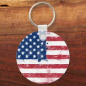Porte-clés Drapeau peint des Etats-Unis (Recto)