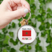 Porte-clés Drapeau personnalisé du Maroc (Main)