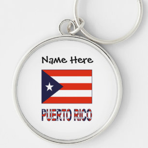 Porte-clés Drapeau personnalisé Porto Rico et Porto Rico