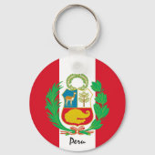 Porte-clés Drapeau péruvien & vacances péruviennes, patriotes (Recto)