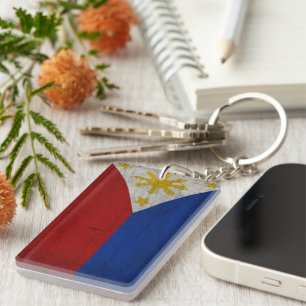 PORTE-CLÉS DRAPEAU PHILIPPINES CADEAU SOUVENIR VINTAGE