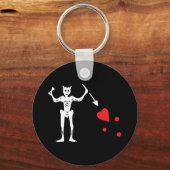 Porte-clés Drapeau pirate de Barbe Noire (Recto)