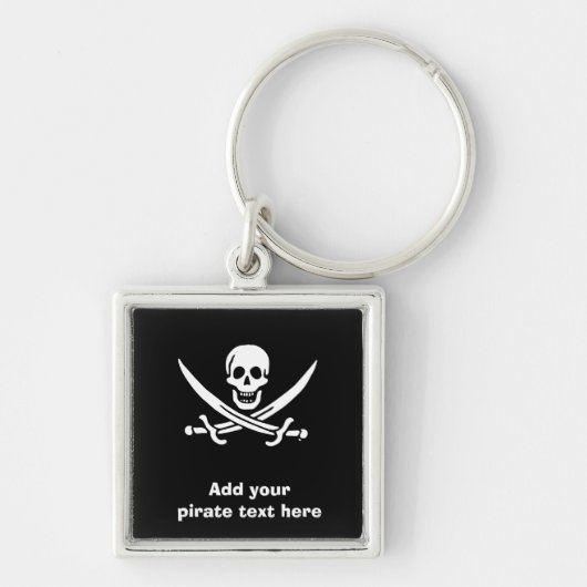 Porte-clés Drapeau pirate Jolly Roger (Devant)