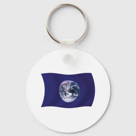 Porte-clés Drapeau Planète Terre (Recto)