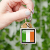Porte-clés drapeau poli irlandais (main)