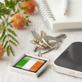 Porte-clés drapeau poli irlandais (Côté)