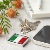Porte-clés Drapeau poli italien (Côté)