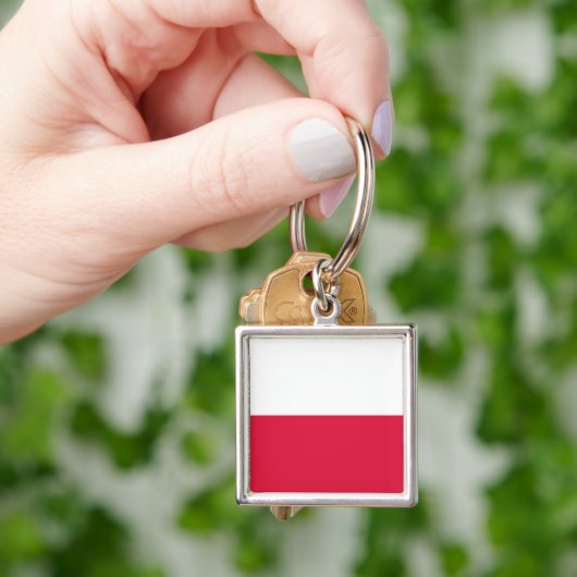 Porte-clés Drapeau Pologne (main)
