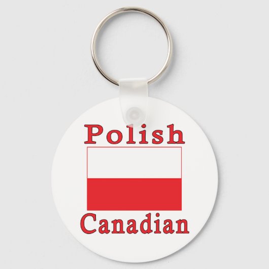 Porte-clés Drapeau polonais Canadien (Recto)