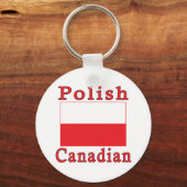 Porte-clés Drapeau polonais Canadien (Recto)
