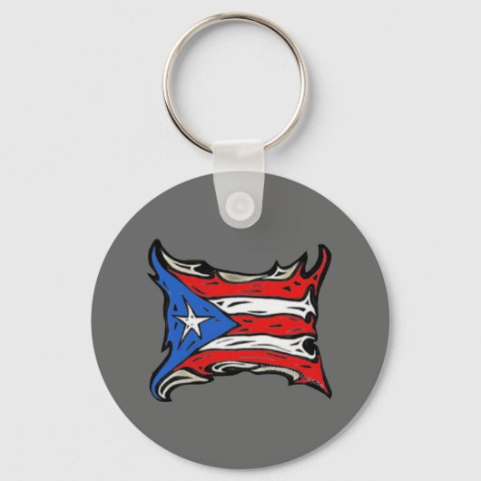 Porte-clés Drapeau Porto Rico de Reggaeton (Recto)