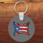 Porte-clés Drapeau Porto Rico de Reggaeton (Recto)