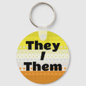 Porte-clés Drapeau Pronoun Maverique Pride personnalisable (Recto)