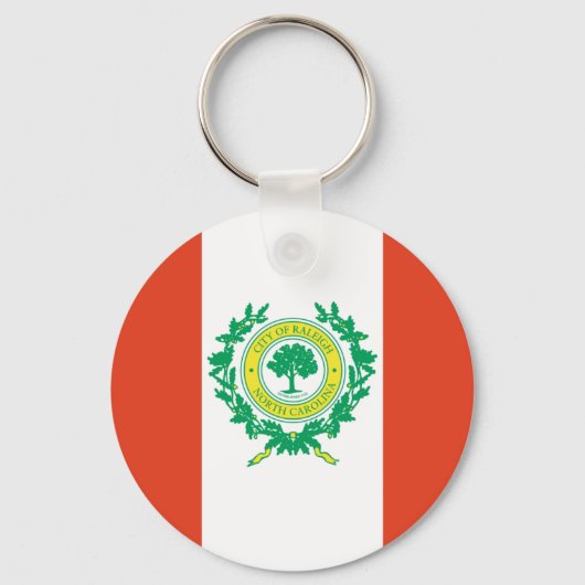 Porte-clés Drapeau Raleigh, Caroline du Nord (Recto)
