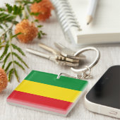 Porte-clés Drapeau rastafarien Rasta Ethiopie (Devant Droit)