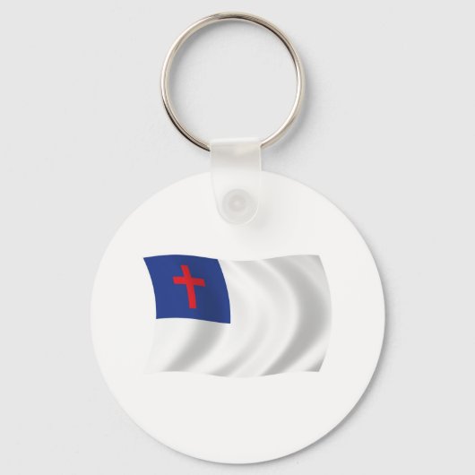 Porte-clés drapeau religion chrétienne (Recto)
