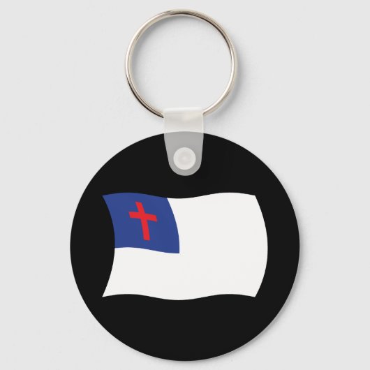 Porte-clés drapeau religion chrétienne (Recto)