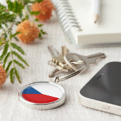 Porte-clés Drapeau République tchèque (Côté)