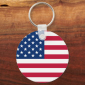 Porte-clés Drapeau rond américain (Recto)