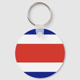 Porte-clés Drapeau Rond Coloré du Costa Rica