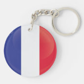 Porte-clés Drapeau rond de la France (Dos)