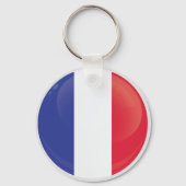 Porte-clés Drapeau rond de la France (Verso)