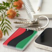 Porte-clés Drapeau rouge, noir et vert (Devant droit)