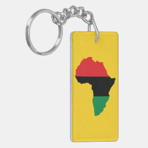 Porte-clés Drapeau rouge, noir et vert de l'Afrique