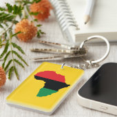 Porte-clés Drapeau rouge, noir et vert de l'Afrique (Devant droit)