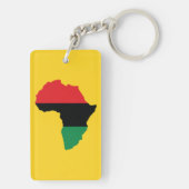 Porte-clés Drapeau rouge, noir et vert de l'Afrique (Dos)