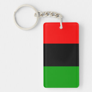 Porte-clés Drapeau rouge, noir, vert d'Africain de casserole