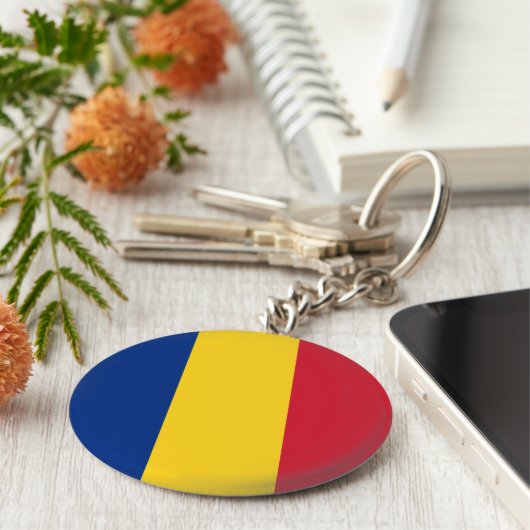 Porte-clés Drapeau roumain (Côté)