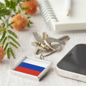 Porte-clés Drapeau Russie tricolore (Côté)