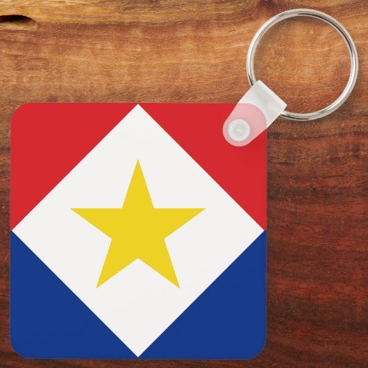 Porte-clés Drapeau Saba (Verso)