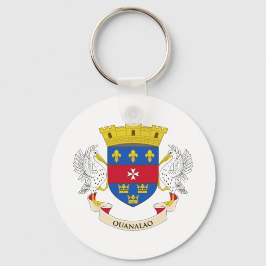 Porte-clés Drapeau Saint-Barthélemy (Verso)