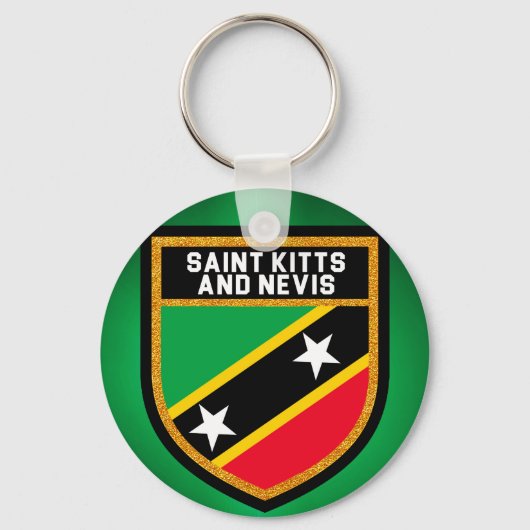 Porte-clés Drapeau Saint-Kitts-Et-Nevis (Recto)
